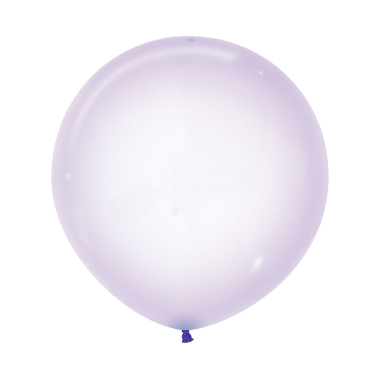 Sempertex 60cm Crystal Pastel Lilac Latex Balloons 350, 3PK Pack of 3