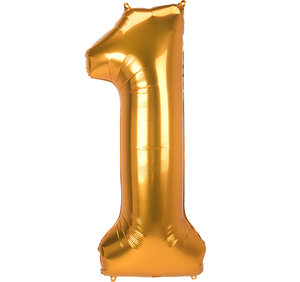 SuperShape Jumbo Number 1 Gold 55cm x 134cm L53