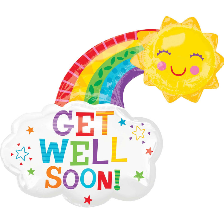 SuperShape XL Get Well Soon Happy Rainbow P35