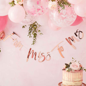 Floral Hen Party Rose Gold From Miss To Mrs Bunting