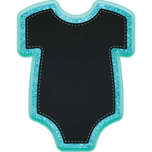 Baby Boy Bodysuit Shaped MDF Glittered Easel