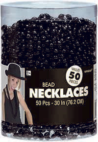 Bead Necklaces 50pcs - Black