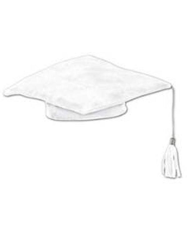 White Plush Graduation Mortar Board
