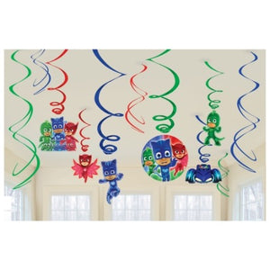 PJ Masks Swirl Decorations Pack of 12