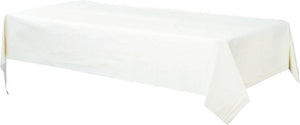 White Plastic Tablecover