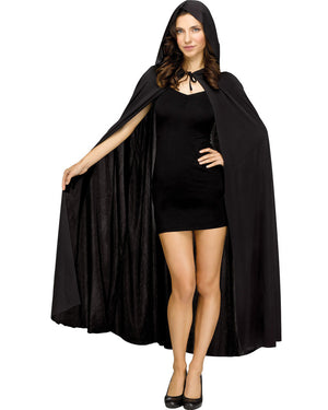 Black Hooded Adult Cape
