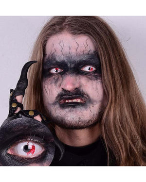 Bloodshot 14.5mm White Contact Lenses with Case