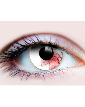 Bloodshot 14.5mm White Contact Lenses with Case