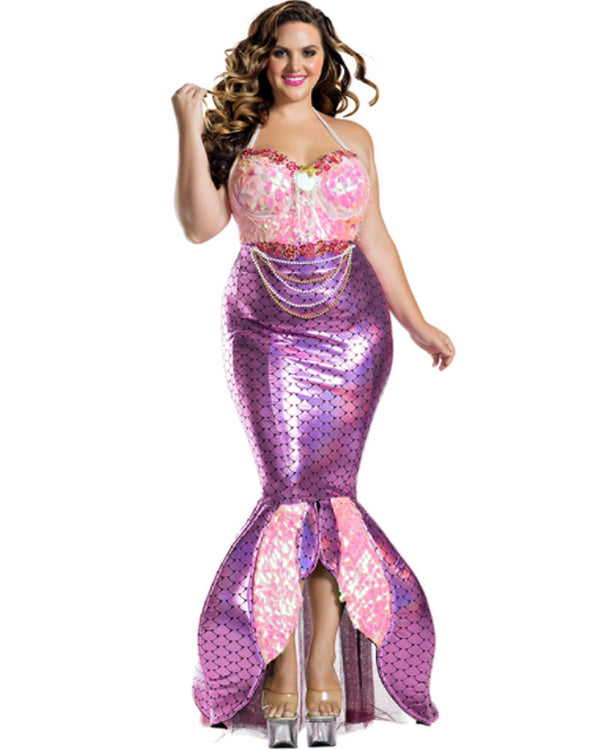 Blushing Beauty Mermaid Womens Plus Size Costume