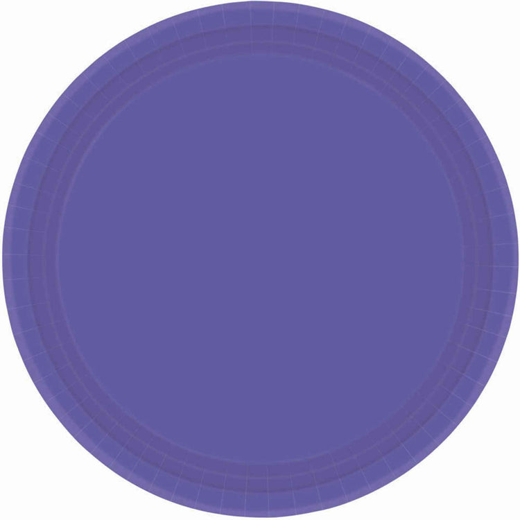 New Purple 17cm Round Paper Plates Pack of 20