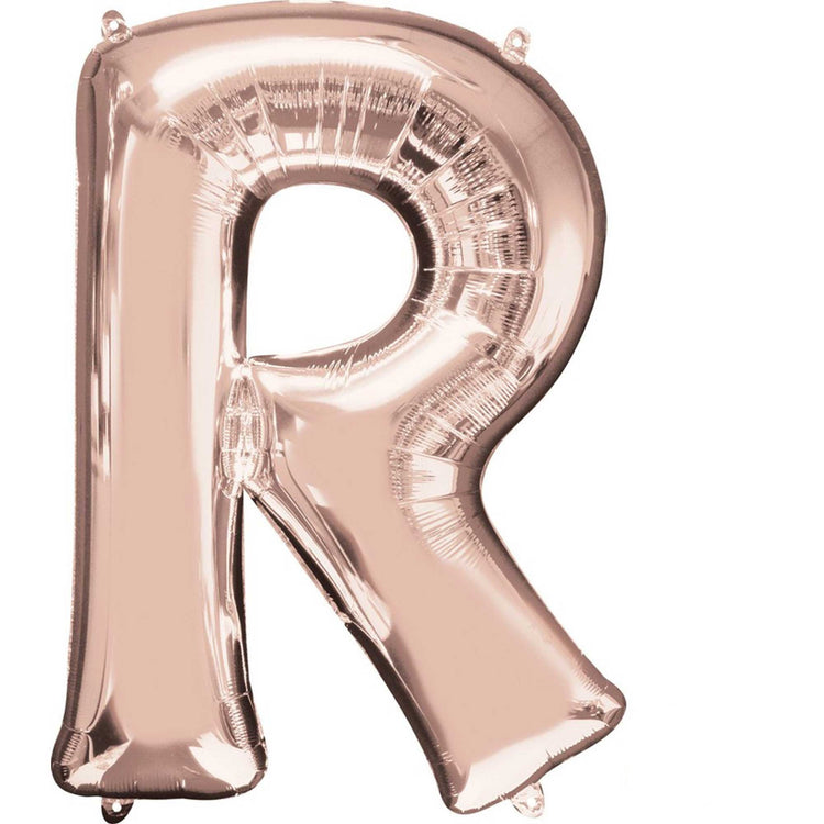 Rose Gold 83cm Letter R Super Shape Balloon