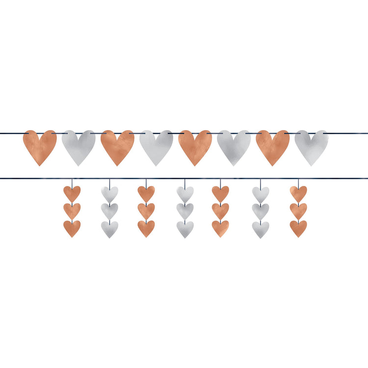 Navy Bride Hearts Banner Kit Pack of 2