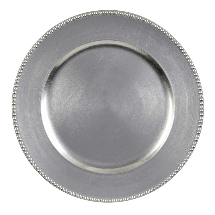 Premium Charger Plate Metallic Silver