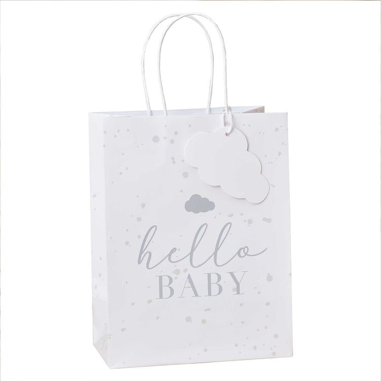 Hello Baby Speckle & Cloud Baby Shower Gift Bags