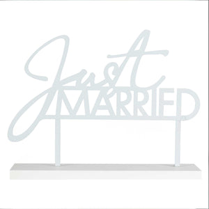 Contemporary Wedding Just Married Wedding Table Sign