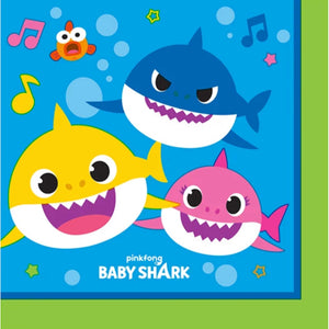 Baby Shark Beverage Napkins Pack of 16