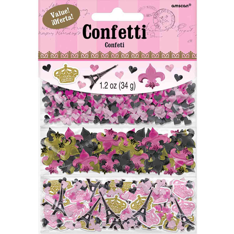 Day in Paris Confetti Value Pack 1.2oz / 34g Foil & Cardboard Pieces