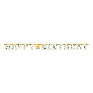 Happy Dots Happy Birthday Foil Letter Banner Pack of 2