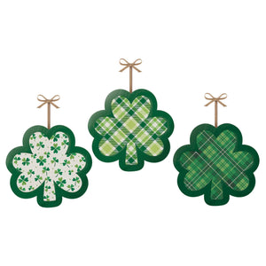 Shamrocks MDF Hanging Decorations Pack of 3