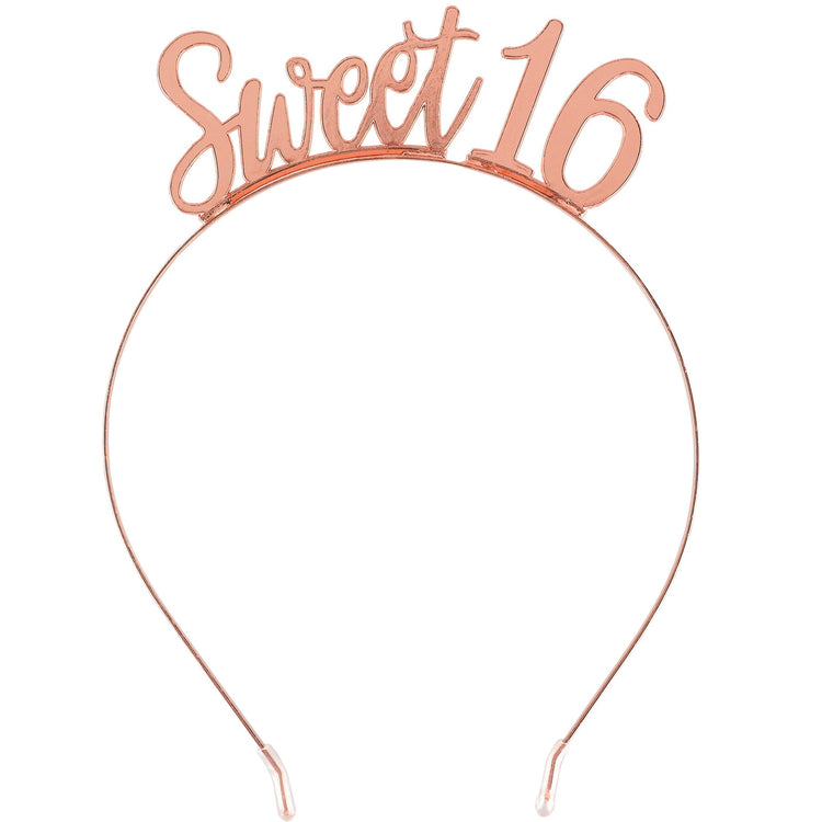 Elegant Sixteen Blush Sweet 16 Metal Headband