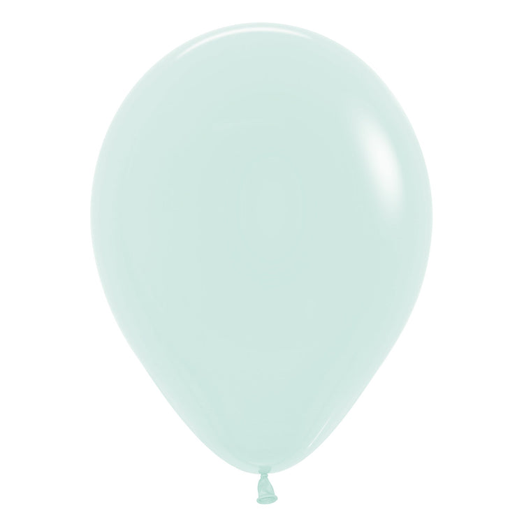 Sempertex 30cm Pastel Matte Green Latex Balloons 630, 100PK Pack of 100