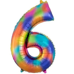 SuperShape Rainbow Splash Numeral 6. L34