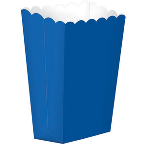 Popcorn Favor Boxes Small Bright Royal Blue Pack of 5