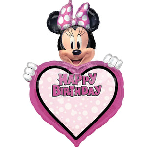 SuperShape Personalized XL Minnie Mouse Forever Happy Birthday P40