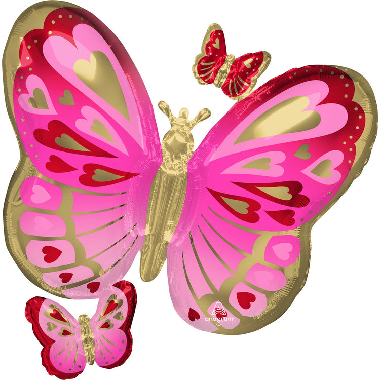 SuperShape Butterfly Red, Pink & Gold P35