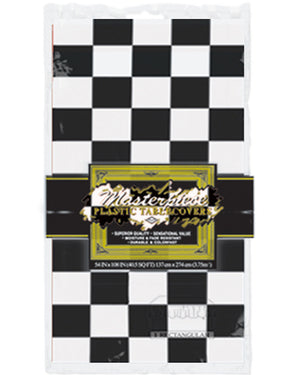 Checkered Plastic Tablecover