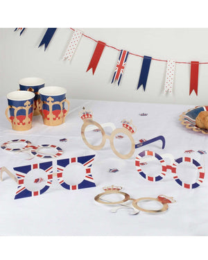 Coronation Party Union Jack Glasses