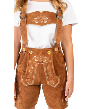 Elke Authentic Leather Lederhosen Womens Costume