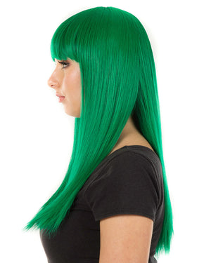 Fashion Deluxe Emerald Green Long Wig