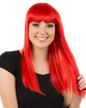 Fashion Deluxe Red Long Wig