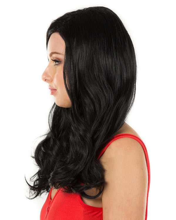 Glamour Deluxe Black Long Wavy Wig