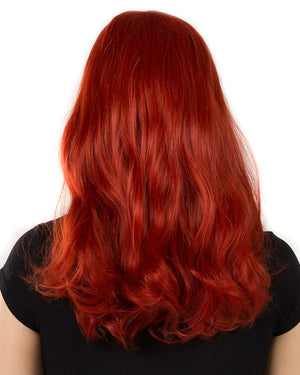 Glamour Deluxe Deep Red Long Wavy Wig