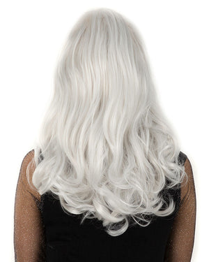 Glamour Deluxe Silver Long Wavy Wig