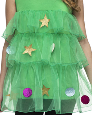 Pretty Christmas Tree Tunic Womens Costume