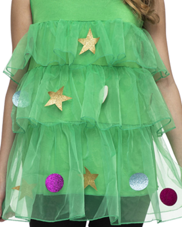 Pretty Christmas Tree Tunic Womens Costume