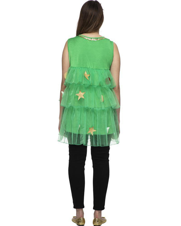 Pretty Christmas Tree Tunic Womens Costume