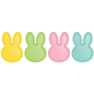 Easter Bunny Shaped Melamine Plates Pack of 4