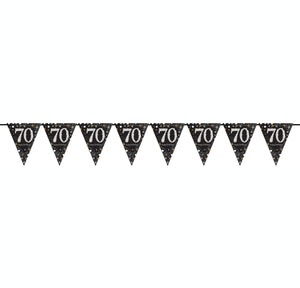 Sparkling Celebration 70 Prismatic Pennant Banner - Plastic