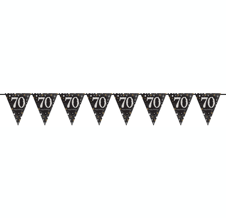 Sparkling Celebration 70 Prismatic Pennant Banner - Plastic