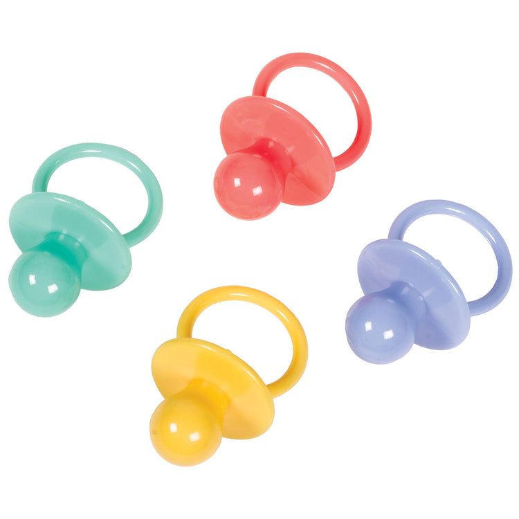 Baby Shower Large Pacifiers Multi-Coloured Pack of 8