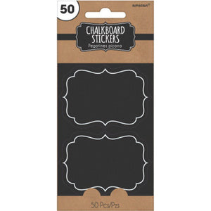 Stickers Chalkboard Paper Pack of 50