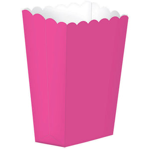 Popcorn Favor Boxes Small Bright Pink Pack of 5