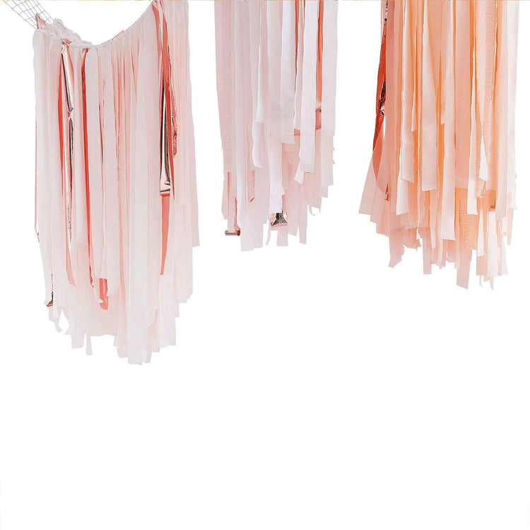 Mix It Up Streamer Ceiling Kit Pink Blush & Rose Gold