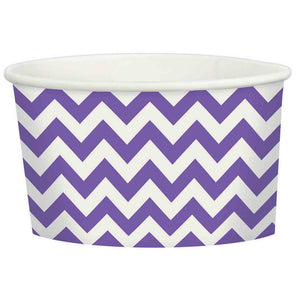 Chevron 280ml Treat Cups New Purple Pack of 20