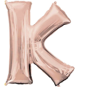 Rose Gold 83cm Letter K Super Shape Balloon