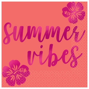 Summer Vibes Beverage Napkins Pack of 16